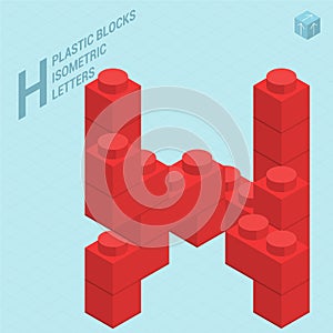 Plastic blocs letter H