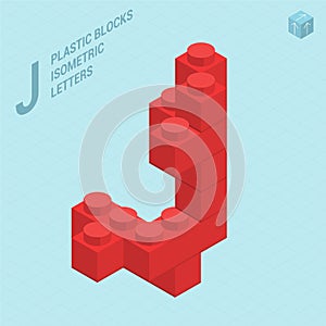 Plastic blocs letter J