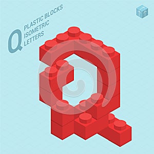 Plastic blocs letter Q