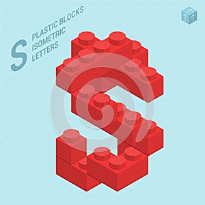 Plastic blocs letter S
