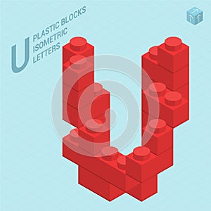 Plastic blocs letter U