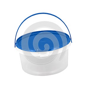 Plastic blue bucket