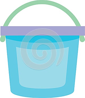 plastic blue bucket object