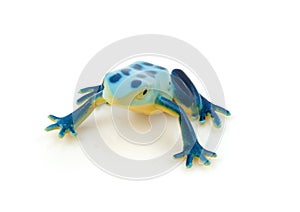 Plastic blue frog toy