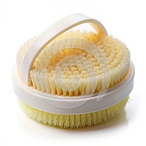 Plastic body scrubber with an exfoliating surface