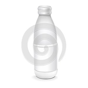 Plastic bottle with blank label