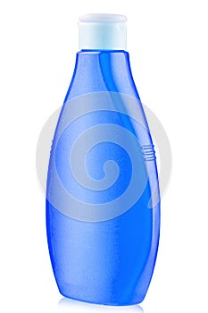 Plastic bottle on white background