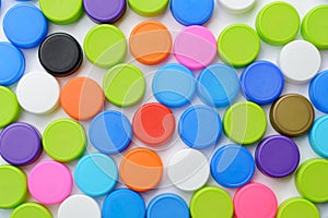Plastic bottle cap background