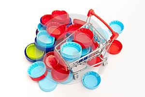 Plastic bottle caps. Separate garbage collection.