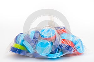 Plastic bottle caps. Separate garbage collection.