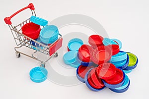 Plastic bottle caps. Separate garbage collection.