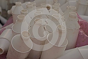 Plastic bottle container improper storage, warehouse management