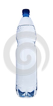 Plastic bottle of drinking mineral water