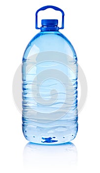 Plastic bottle of drinking water isolated on white background