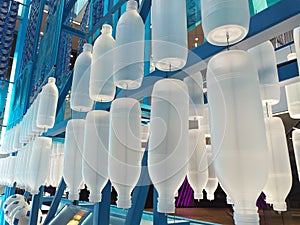 Plastic Bottle exposition - Ecologic photo