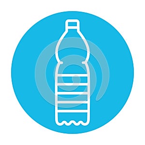 Plastic bottle line icon. Vector isolated element