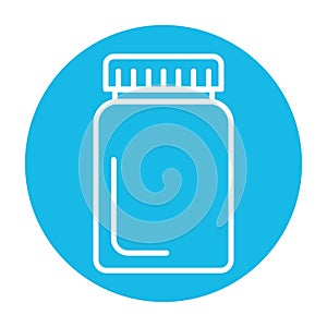 Plastic bottle line icon. Vector isolated element