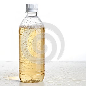 Plastic Bottle with Liquid isolated on white background