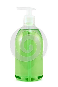 Plastic bottle of liquid soap isolated