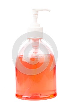 Plastic Bottle with liquid soap photo