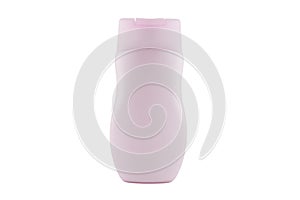 Plastic bottle lotion on white background.