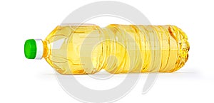 Plastic bottle with oil isolated