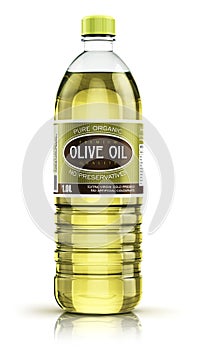 Plastic bottle with olive oil