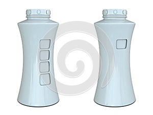Plastic bottle with place for fingers white