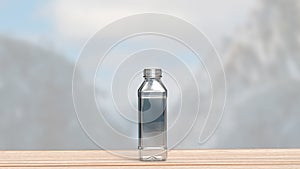 The plastic bottle for sci or eco concept 3d rendering