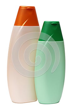 Plastic Bottle with Shampoo or hygienic cosmetic photo