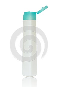 Plastic bottle with soap or shampoo