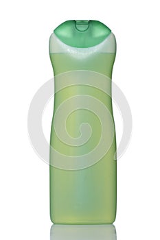 Plastic bottle with soap or shampoo