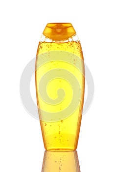 Plastic bottle with soap or shampoo
