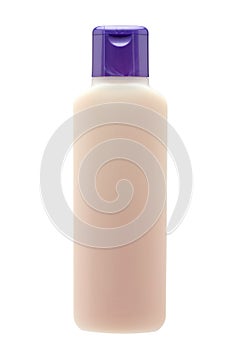 Plastic bottle with soap or shampoo