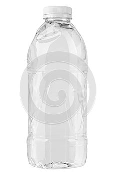 The Plastic bottle of still healthy water isolated on white background