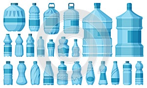 Plastic bottle vector cartoon set icon. Vector illustration water container on white background. Isolated cartoon set