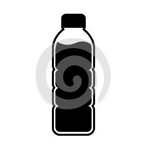 Plastic bottle vector silhouette
