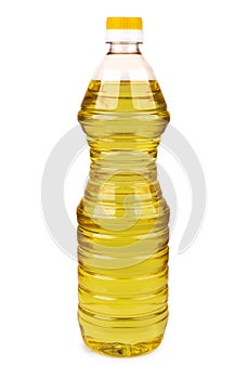 Plastic bottle of vegetable oil