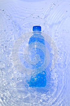 Plastic bottle with water