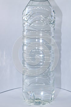 Plastic bottle of water isolated.