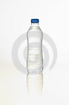 Plastic bottle of water, recyclable, sustainability