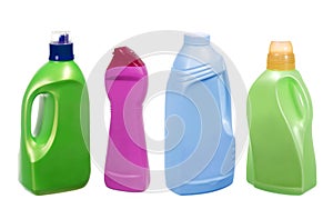 Plastic bottles with detergents