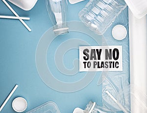 Plastic bottles, dishes, and say no to plastic