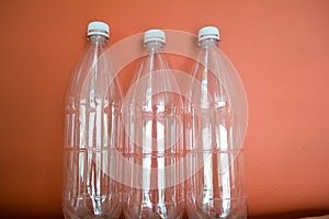 Plastic bottles PET, reuse, recycle and stop pollution