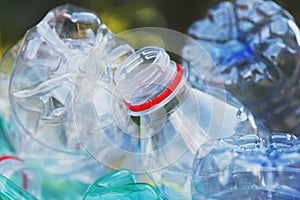 Plastic bottles, recycle waste management