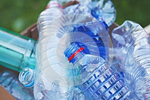 Plastic bottles, recycle waste management