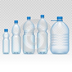 Plastic bottles set photo