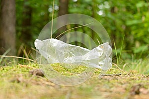 Plastic bottles spoil and pollute the ecological state of nature.