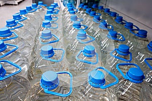 Plastic bottles with water 5 liters