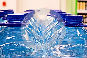 Plastic bottles with water 5 liters